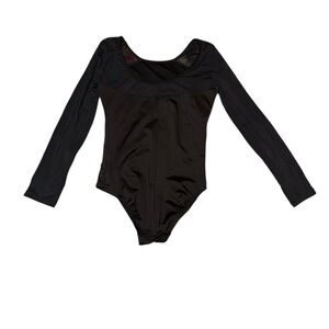 Justice Black Bodysuit with Gold Details Gymnastics’s Size 10